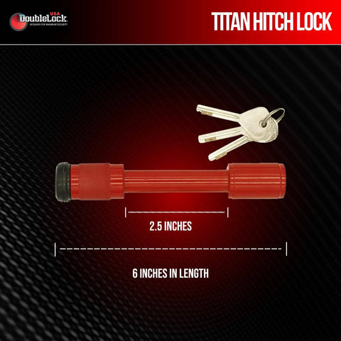 Rugged Hitch Pin Lock For Class III And IV Five Eighths Inch Hitches With Rubberized Cap, Weatherproof Anti Theft Security