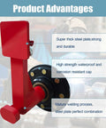 Heavy Duty Container Wheel Kit For 20ft And 40ft Empty Shipping Containers With 8 Lug Wheels, close-up of red bracket and strong axle