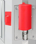 Hanging Silicone Door Pinch Guard And Anti Door Slam Stopper For Kid Safe Baby Proofing Doors That Stay Open Hidden Mount On Hinges Soft Rubber Protection Red 2 Pack