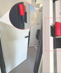 Hanging Silicone Door Pinch Guard And Anti Door Slam Stopper For Kid Safe Baby Proofing Doors That Stay Open Hidden Mount On Hinges Soft Rubber Protection Red 2 Pack