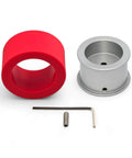2pcs 51mm Robot Wheels Pair with high grip polyurethane traction tires Shore 30A CNC aluminum hubs 6mm bore lightweight design
