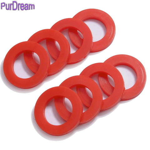 Silicone Hose Washers Set for Outdoor Garden Hoses and Faucets, 40 Pack Red O-Rings shown on a white background