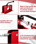 Bearings Press And Puller Tool For Skateboards And Longboards 8mm Bearings No Sweat Easy Lever Action Red Close-up