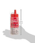 Red Ultra Fine Snap Line Chalk 10.5 Ounce Bottle For Precise Marking On Floors Walls Tile And Other Surfaces Durable Bottle With Easy Fill Nozzle Ideal For Construction Carpentry Tiling PLC2 R300, shown with red cap and nozzle, held upright in a hand.