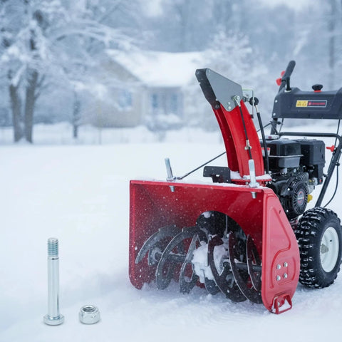1/2-13 Nuts And Bolts Assortment With 3/4 Inch Head Locking Nylon Nut And 1/2 Inch Caster Axle Bolt in snowblower setup