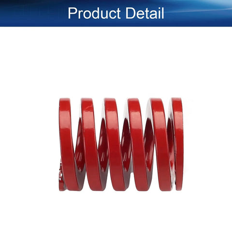 Two Red Die Springs For 3D Printers, 20Mm Outer Diameter, 10Mm Inner Diameter, 25Mm Long, Steel Spiral Compression Springs, Red Finish