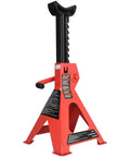 Steel Jack Stands 3 Ton Capacity Pair With Adjustable Height And Self Locking Ratchet Supports Up To 6000 Pounds Easy To Use Automotive