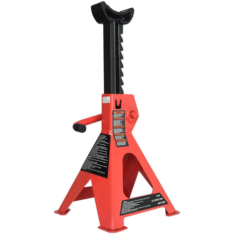 Steel Jack Stands 3 Ton Capacity Pair With Adjustable Height And Self Locking Ratchet Supports Up To 6000 Pounds Easy To Use Automotive