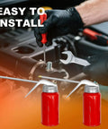 Two Pack 200 Ml Steel Manual Oil Dispenser Cans With Durable Metal Spout For Cars Trucks SUVs Portable Hand Pump Refueling Jugs Easy to Install