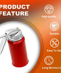 Two Pack 200 Ml Steel Manual Oil Dispenser Can with durable metal spout, red cast-iron body, and leak-proof design for vehicles.