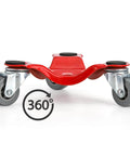4 Pack Steel Tri-Dolly, 200 lbs Load Capacity 3 Wheel Mover's Dolly front view with 360-degree rotation design