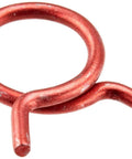 Rotor Clip HC-20ST R Steel Single Wire Hose Clamp For One And One Quarter Inch Hose OD Red Pack Of 25 With Peen Plated Zinc Finish