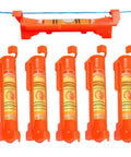 Five Piece Red Hanging Line Level Set For Quick Layout And Bricking Site Lining Flooring Decking Ground Shed Base Backyard Fence And Pier Slopes Acrylic 75x12.5mm 3 Inch String Level Tools