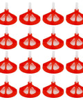 Red caps of the One Eighth Inch Tile Leveling System With Spiral Spacers And Red Reusable Caps Kit Including 300 White Bases And 100 Red Caps