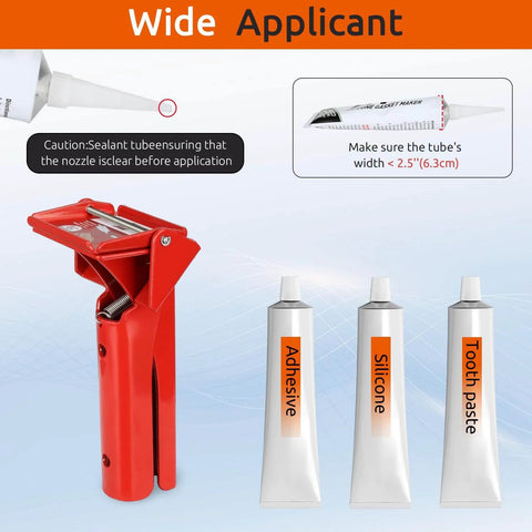 RTV Tube Extrusion Tool With Precision Squeeze For Silicone And Flexible Tubes including adhesive and toothpaste