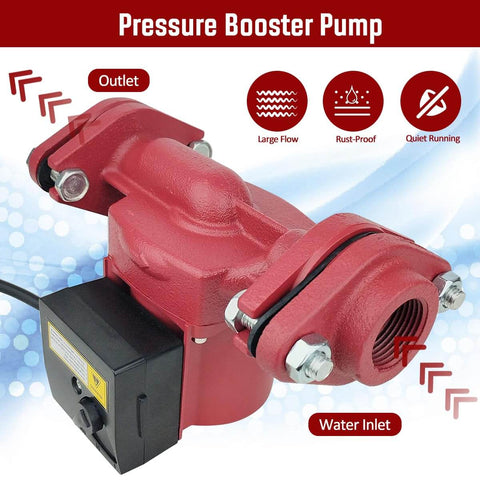 Hot Water Recirculation Pump For Home Use 115V With 3 Speed Control For Solar Water Heaters And Boilers NPT 1 Inch Flanges