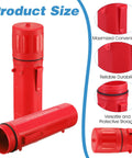 Red 2 Pcs Welding Rod Storage Tube 14 Inch Airproof Waterproof Electrode Sticks Container Durable ABS Case for Worksites