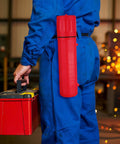 Red 14 Inch Welding Rod Storage Tubes Two Pack Airproof Waterproof Electrode Holders for Stick Welding Canisters in use
