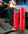 Red 14 Inch Welding Rod Storage Tubes Two Pack Airproof Waterproof Electrode Holders for Stick Welding Canisters with tools
