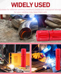 Red 14 Inch Welding Rod Storage Tubes Two Pack Airproof Waterproof Electrode Holders For Stick Welding Canisters on job site