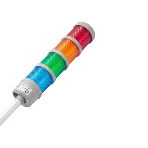 4-Stack LED Andon Tower Signal Light For Industrial Workstations And Production Lines With Red Yellow Green Blue Indicators