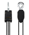 Reflective Rope Hoist 50 Ft 4.5mm Rope 5:1 Block And Tackle System 2000 Lbs Breaking Strength Zinc Plated Steel Wheel close-up