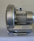 Side view of High Power Regenerative Blower 1.1 HP 220 To 480V Three Phase 103 CFM Airflow 52 InH2O 64 dB Compact Design for industrial use.