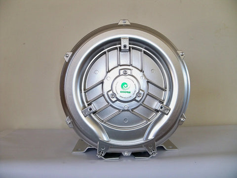 Front view of High Power Regenerative Blower 1.1 HP 220 To 480V Three Phase 103 CFM Airflow 52 InH2O 64 dB Compact for industrial use