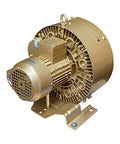 Regenerative blower EKZ 60-70 delivers high air flow at low pressure for pressure or vacuum applications, 35 CFM and 7 PSI, 13 inHg vacuum