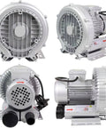 Regenerative Blower 120W To 1100W Single Phase Turbine Blower 110V 60Hz High Pressure Vortex Ring Blower Industrial Vacuum Pump