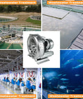 Collage with 2HP Regenerative Blower 110 To 120 Volts High Pressure Industrial Vacuum Pump 1.75 Kilowatts 150 CFM for various applications