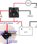 Car Relay Harness 12V 40A SPST 4 Pin With Built In Diode 12AWG Wiring diagram showing connections to device, switch, and battery