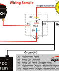 Diagram of Beefy Built 30 40 Amp SPDT Relay Harness Kit for 12V Automotive showing wiring connections and components.