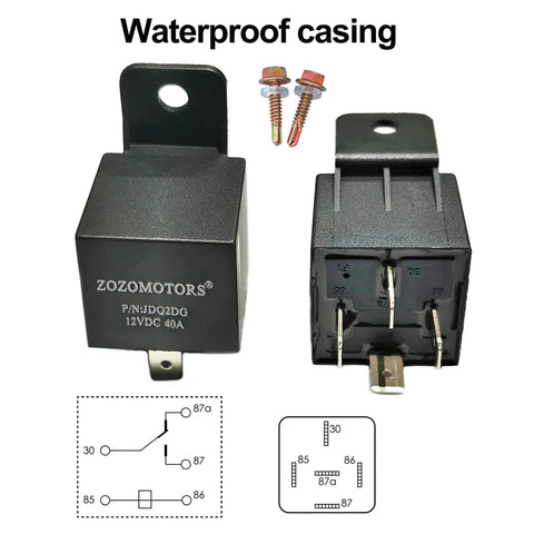 Dual Electric Fan Relay Kit For Radiator Cooling With Thermostat, Temperature Sensor, And Plug And Play Wiring