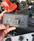 Person holding Automotive Relay Tester With Puller For 12V Cars And Trucks, DIY Friendly Relay Diagnostic Tool with LED indicators.
