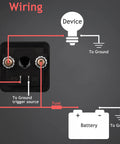 Wiring diagram for Two Pack 12V 200 Amp Continuous Duty Relay Switch For Car, Truck, Boat And Marine, showing connections.
