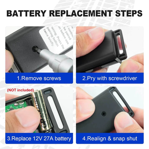 Wireless Dump Trailer Remote Control Kit With 100 Ft Range battery replacement instructions step-by-step guide.