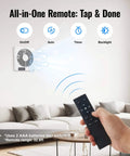 Remote controlling 8 Inch Through Wall Room To Room Fan With Remote 320 CFM Air Transfer Temperature Control Reversible Airflow