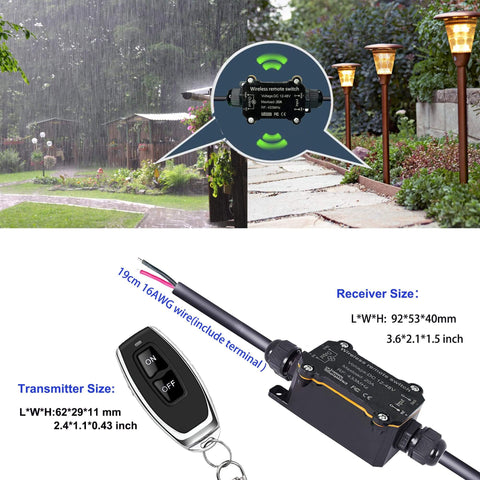 Heavy Duty Remote Control Switch For Lights Pumps And Fans 12 24 48V Waterproof Wireless 433MHz Transmitter Receiver Kit