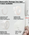 Heavy Duty Removable Double Sided Tape 40 Pack For Picture Hanging Strips Damage Free Mounting Tape Wall Adhesive For Posters Rugs Carpets Art Crafts Scrapbooks And Projects displayed with different sizes and thicknesses, showing adhesive in action on a wall.