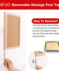 Heavy Duty Removable Double Sided Foam Tape, Damage Free Adhesive Strips For Picture Hanging demo on wall