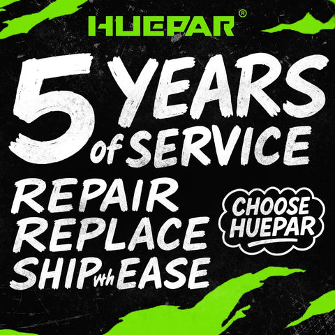Huepar 5 Years of Service Graphic with Repair, Replace, Ship with Ease