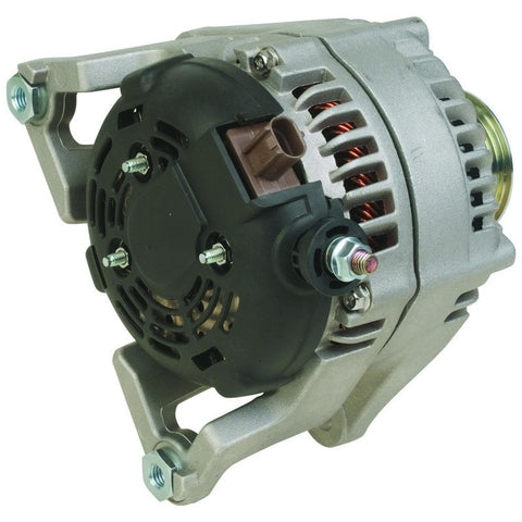 Replacement Alternator For Dodge Durango 5.7L Hemi V8 2004 To 2006 And Ram 1500 2500 3500 With 5.7L V8 2003 To 2006 High Output Reliable Charging For Hemi Models, side view showing connector and mounting bracket