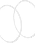 2 Pack Replacement Belts for 5 Inch Random Orbital Sanders compatible with DeWalt DWE6420 DWE6421 DWE6423 shown in white