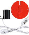 Replacement Blow Mold Light Kit For MB48 With Switch E26 E27 Medium Base Single Light Cord Kit Does Not Include Bulb Red Plate