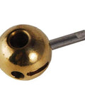 Replacement Brass Ball With Round Post for faucet repair, showing brass ball and stainless steel post