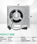 Premium Replacement Exhaust Fan For Nutone 671 And 672 Series 9 inch view with copper motor, compatible with Broan 750.