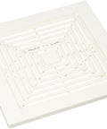Replacement Grille For 688 Fan By Broan-NuTone, White, 9 x 9.25 Inch, 0.325 Inch Thick, fits 7.25 and 7.5 inch housing, top view