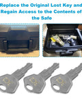 Three Replacement Keys for 3C2 Safe Locks provide fast, secure access to safes, file cabinets, and desks; this cost-effective 3-piece set