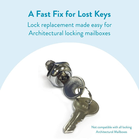 Sturdy replacement lock kit with included keys for securing mailboxes or tool boxes, featuring five throw latches